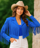 Jaqueta Feminina Camurça Franja Premium Western Boho Vintage | Jana